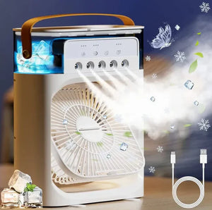 AIR COOLER©3 en 1 | Mini Ventilador Portátil con Humidificador